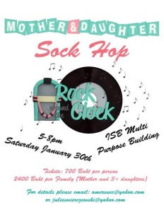 Mother Daughter Sock hop poster