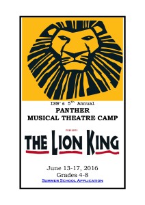 Panther Musical Theatre Camp 2016