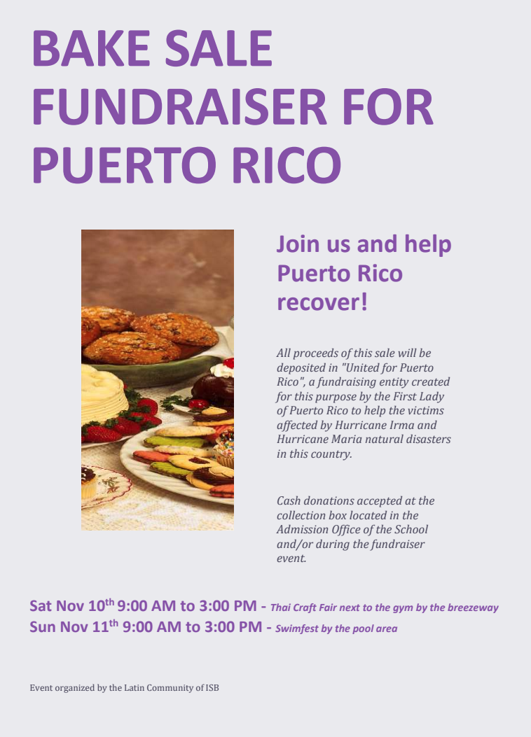 Bake Sale for Puerto Rico