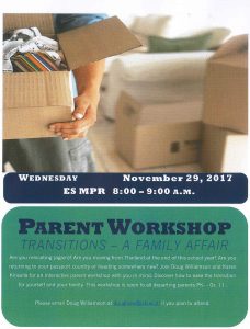 Transition Parent Workshop