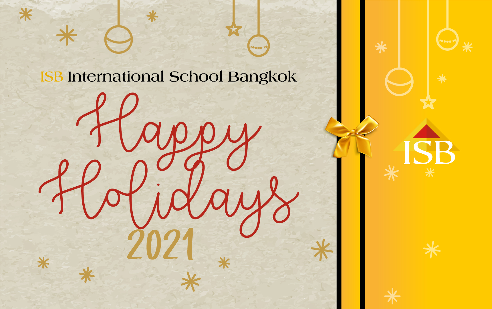 Happy Holidays ISB Update 16 December 2021