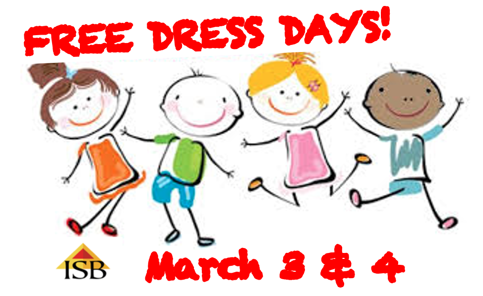 ES Free Dress Days-March 3 & 4